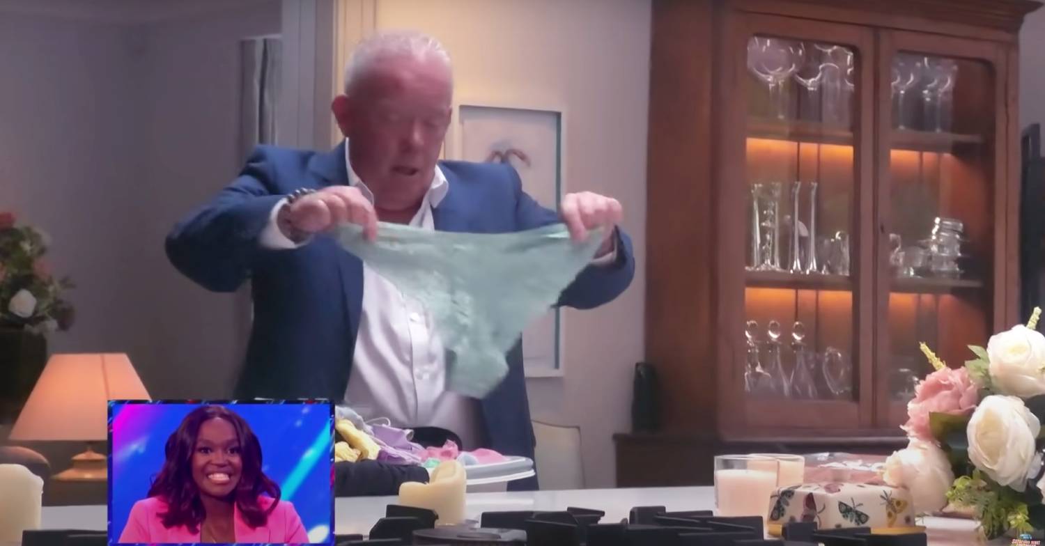 Driver folds Oti Mabuse's underwear on Saturday Night Takeaway