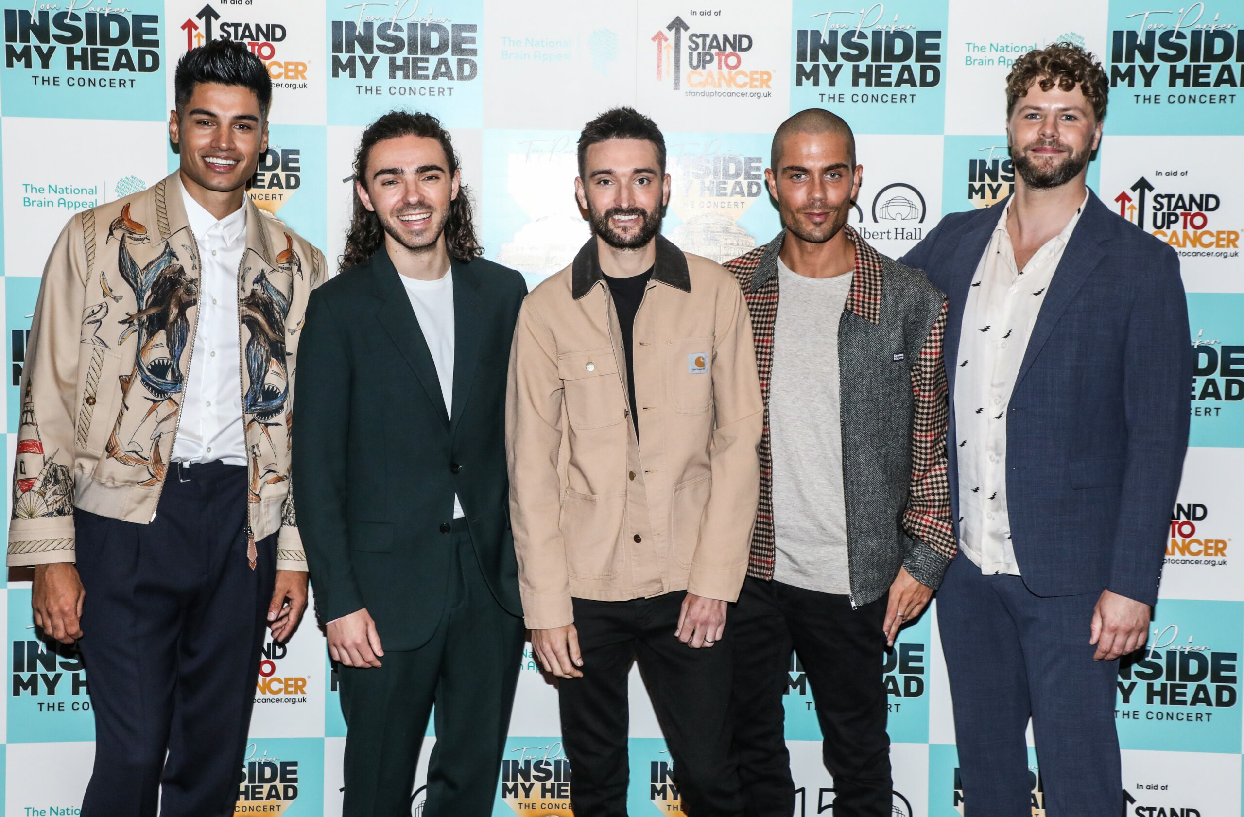 The Wanted stars Tom Parker, Nathan Sykes, Max George, Siva Kaneswaran, Jay McGuiness at event