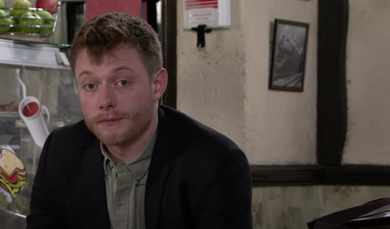 Daniel in the cafe in Corrie