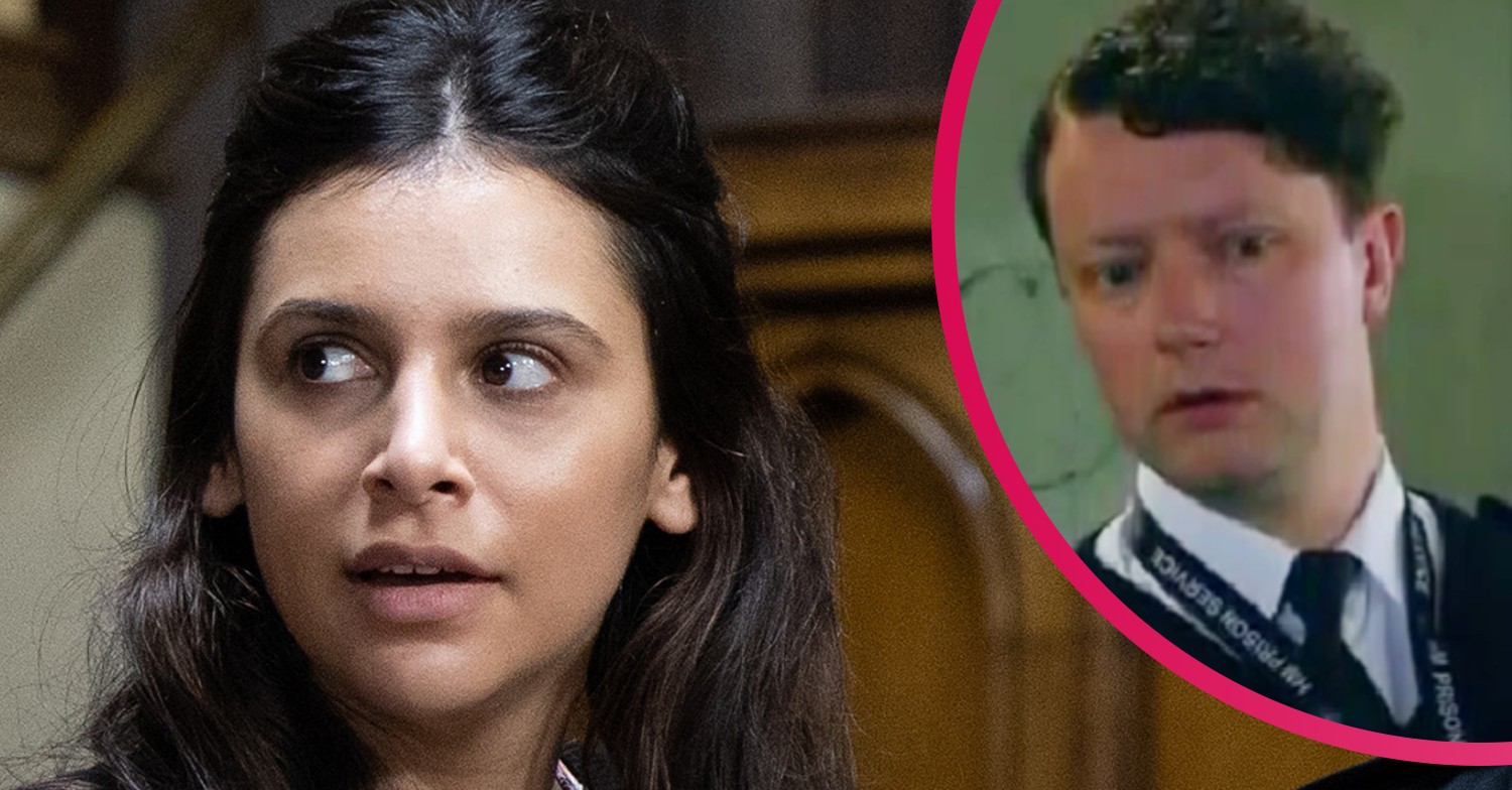 Meena and prison guard Ian in Emmerdale