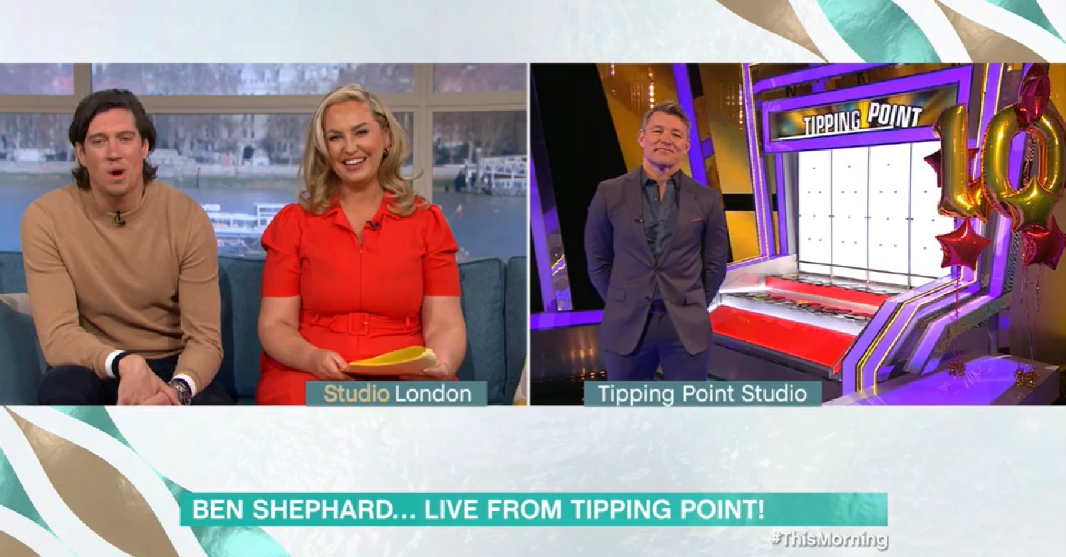 Ben Shephard talking to Vernon Kay and Josie Gibson on This Morning about Tipping Point April 11, 2022