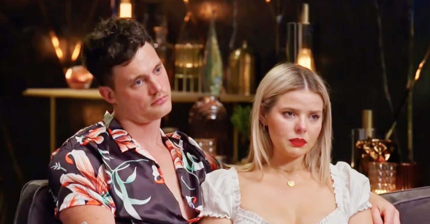 Olivia and Jackson frowning on MAFS Australia