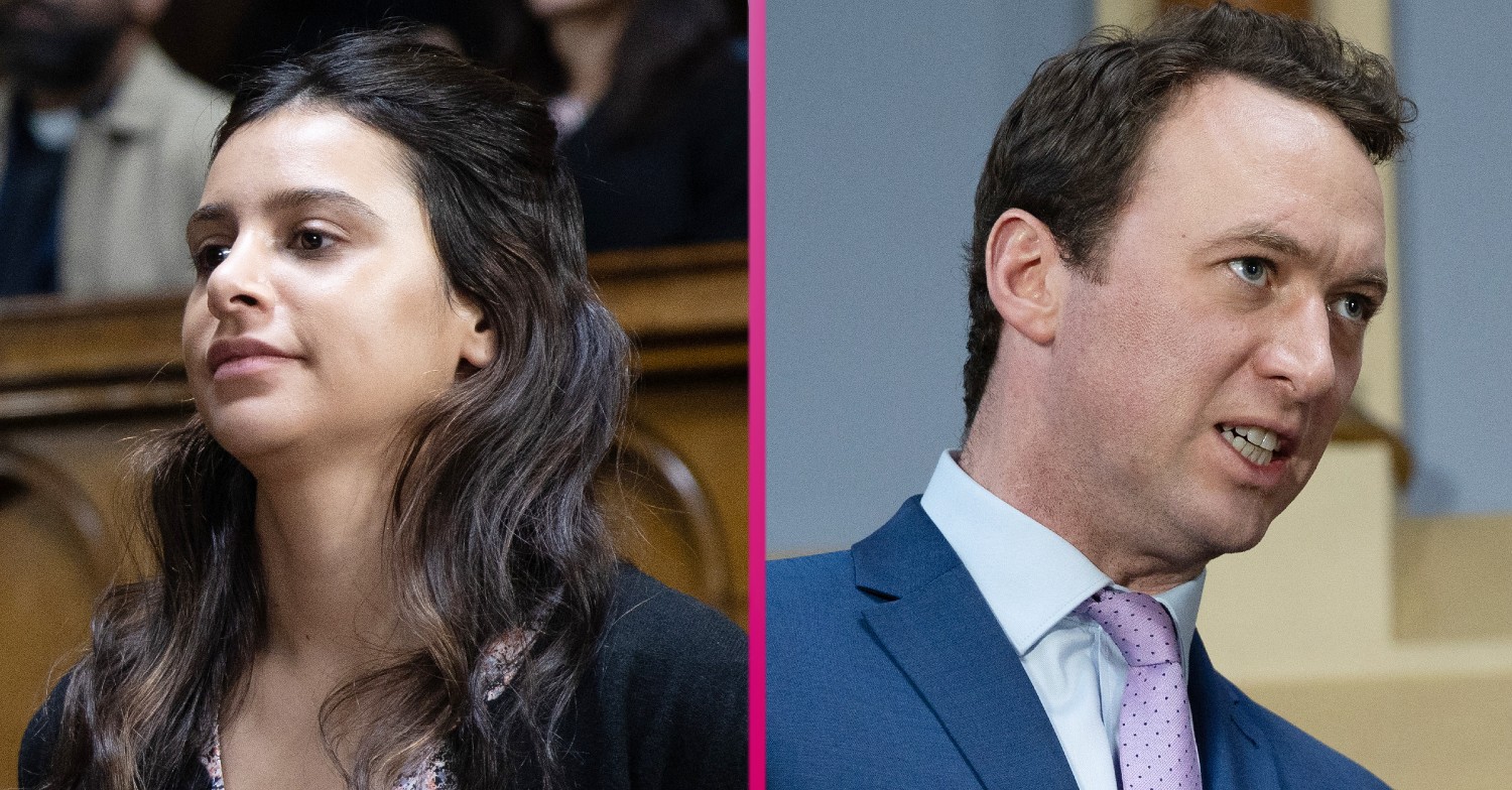 Meena and Liam in court in Emmerdale