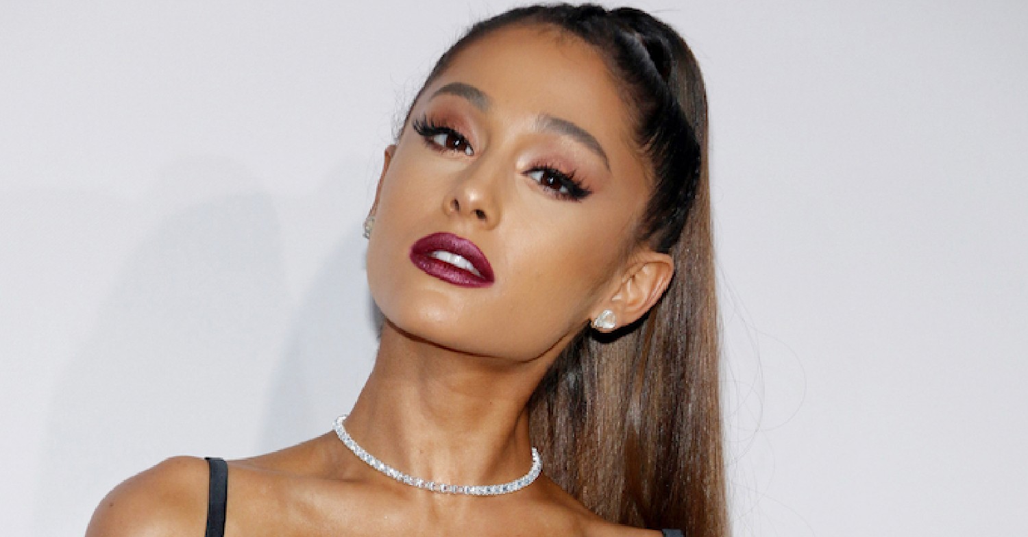 Ariana Grande posing in glam makeup