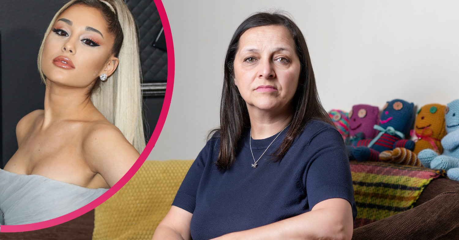 Figen Murray, mother of Martyn, alongside sister Ariana Grande