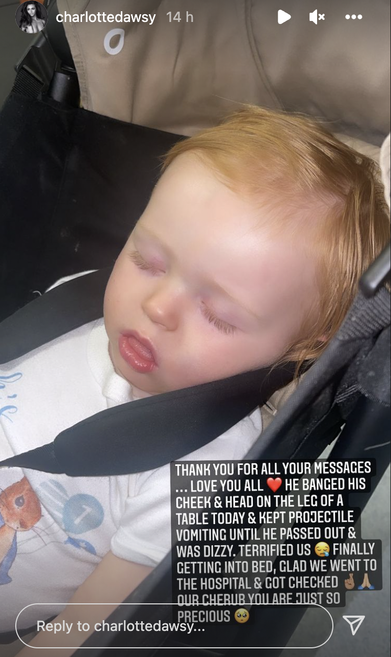 Charlotte Dawson's son, Noah, sleeping