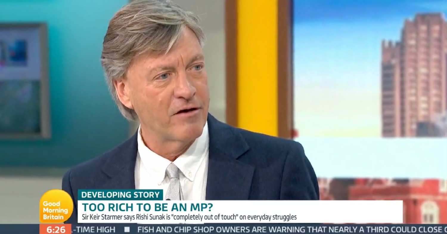 Richard Madeley looking confused on GMB today