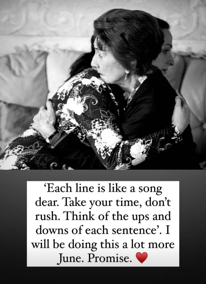 Natalie Cassidy hugging June Brown on EastEnders