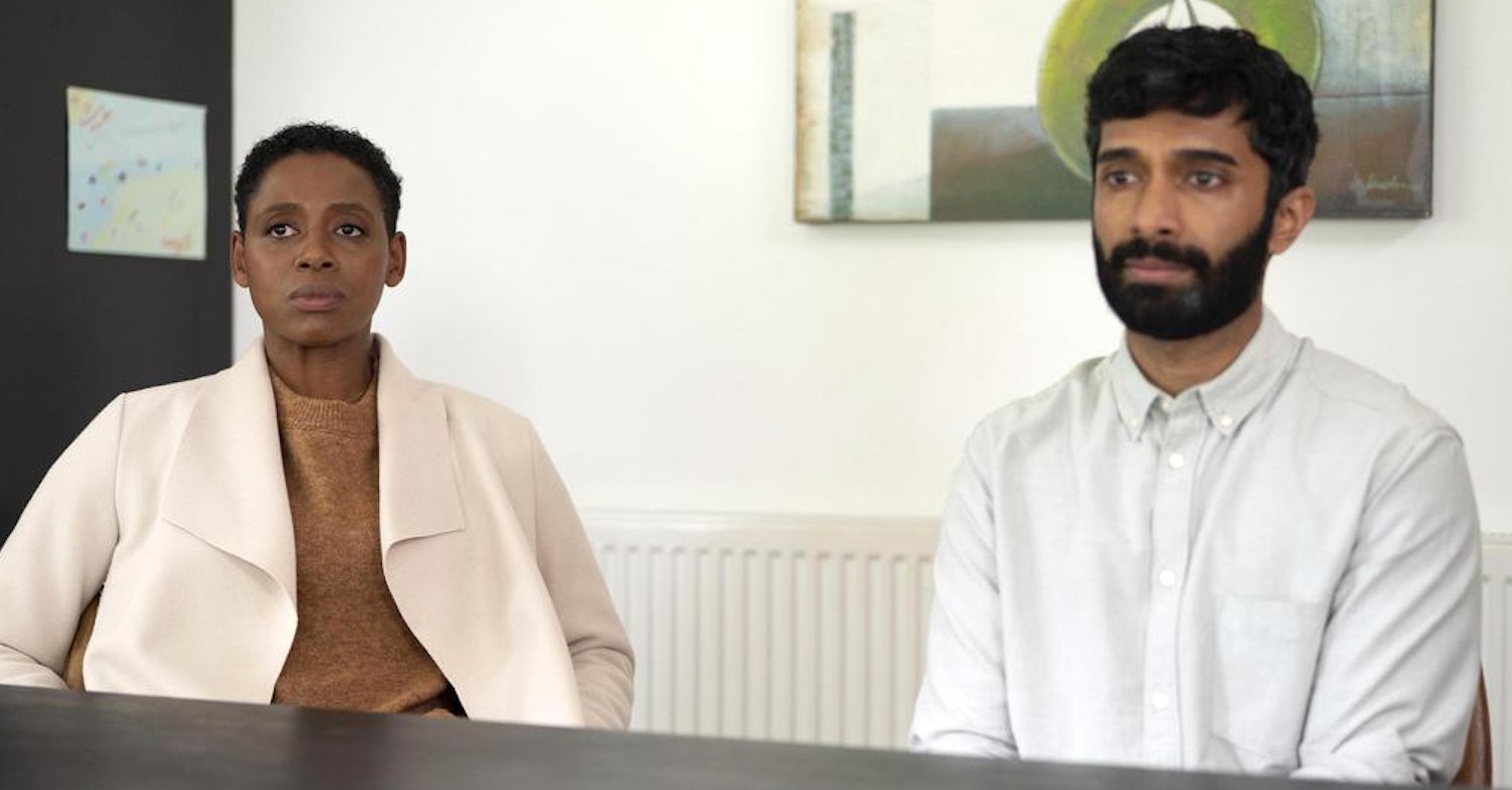 Ali and Chris from Compulsion on Channel 5 looking as though they have something to hide