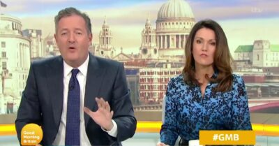 Piers Morgan looking angry over the news on Good Morning Britain