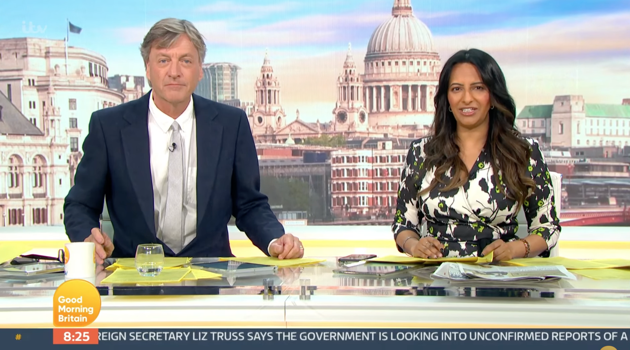 Richard Madeley and Ranvir Singh presenting GMB