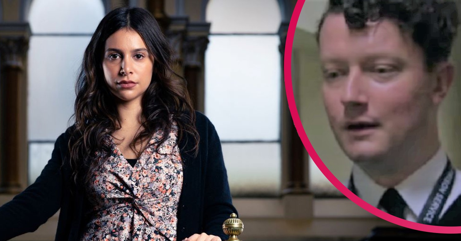 Meena and prison officer Ian in Emmerdale