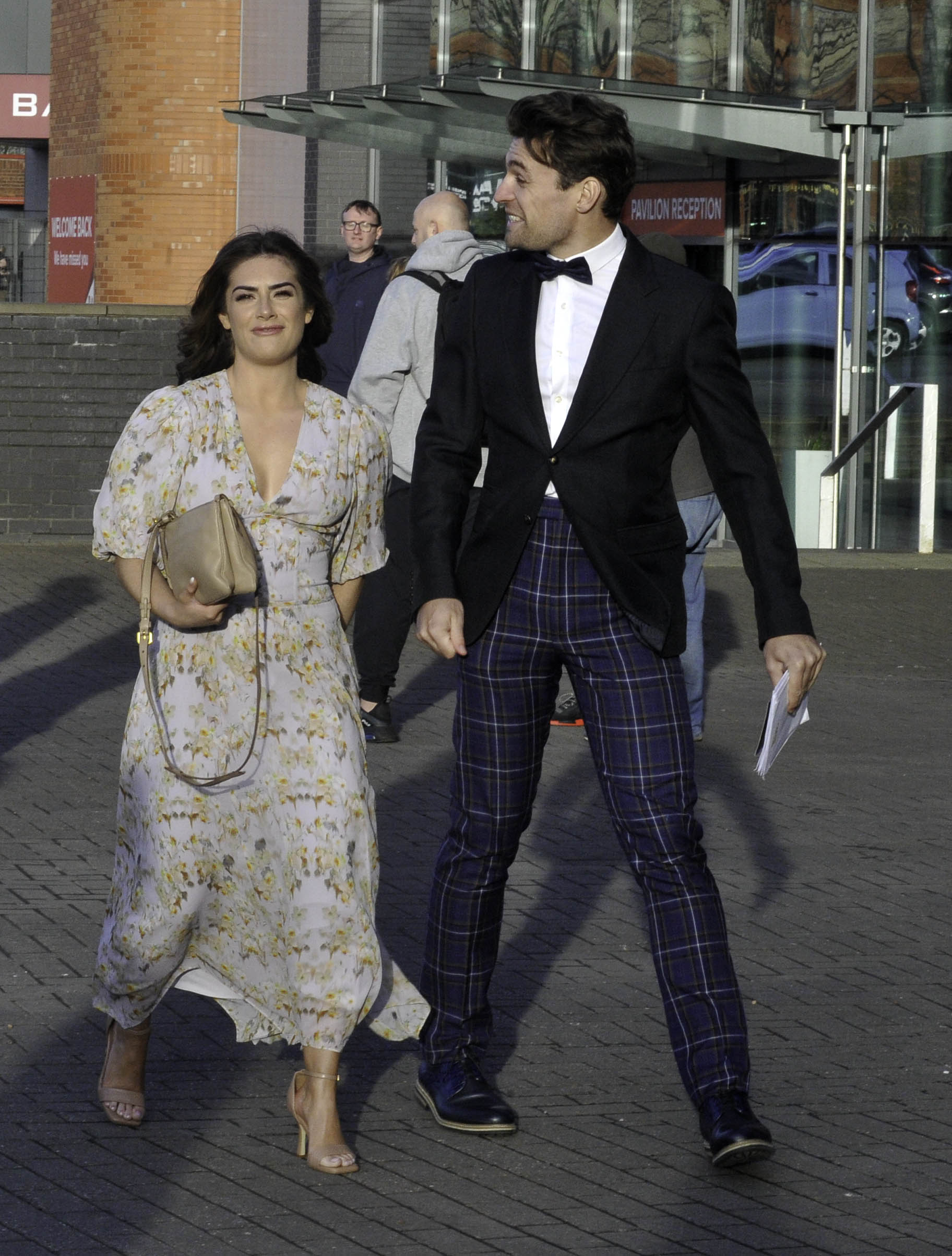 Isabel Hodgins and Lawrence Robb arrive for the Grand Ball in Manchester