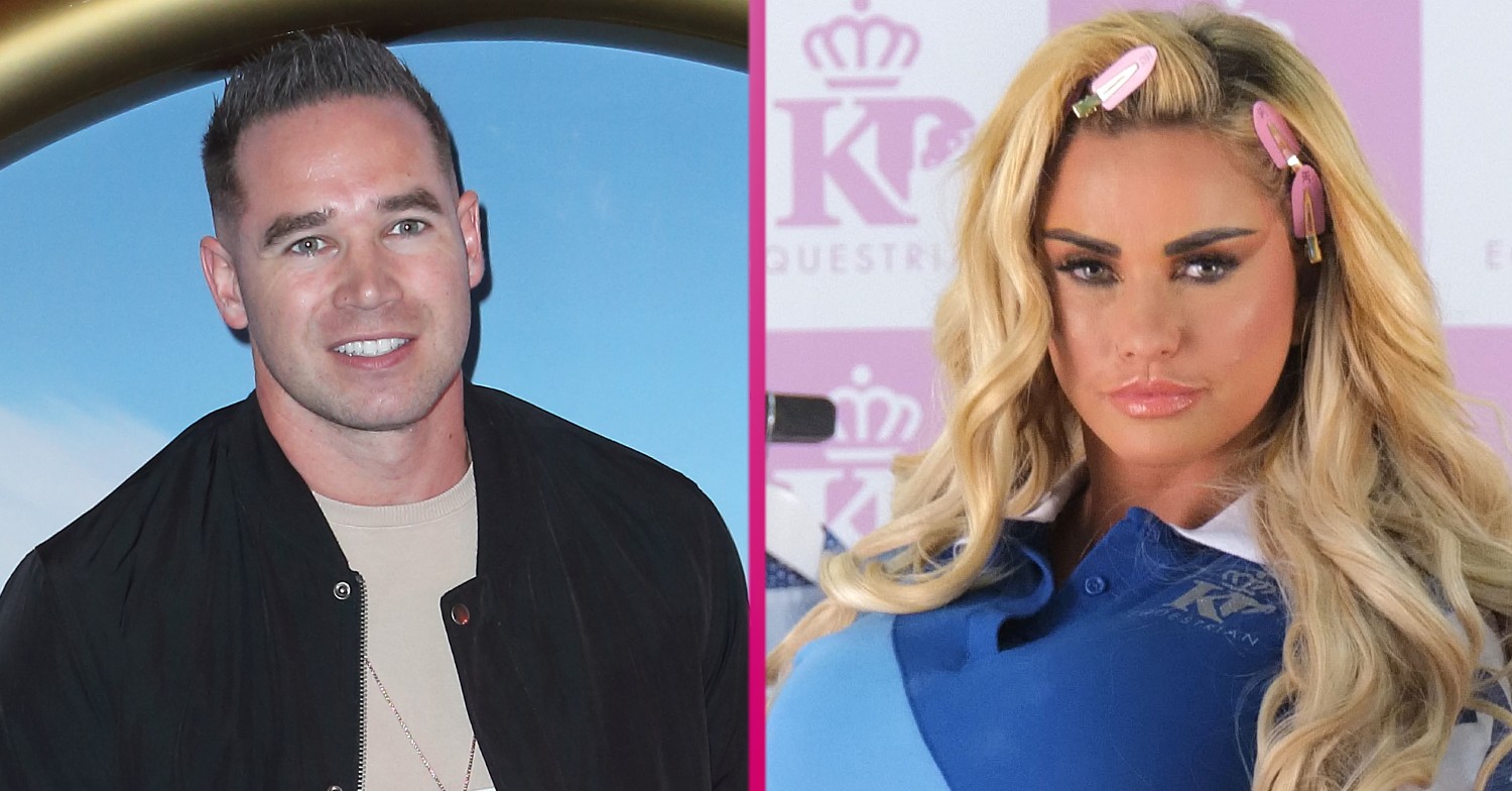 Kieran Hayler looking happy and Katie Price looking annoyed