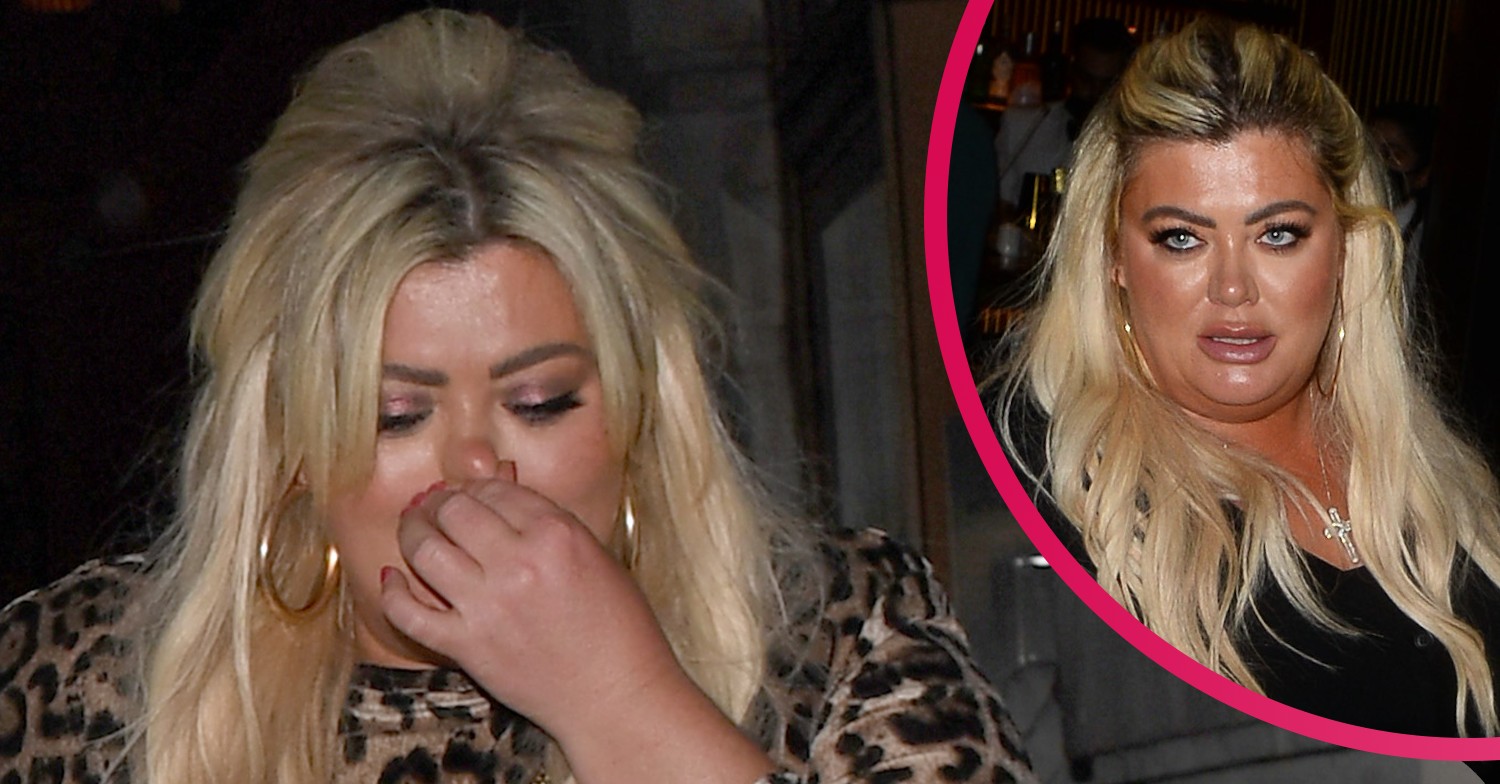 Gemma Collins looking sad in the street