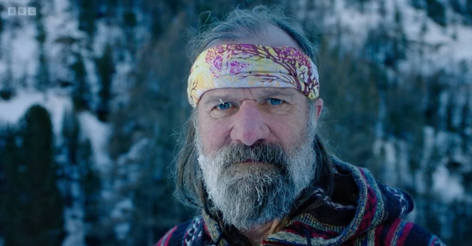 Wim Hof gives an intense look