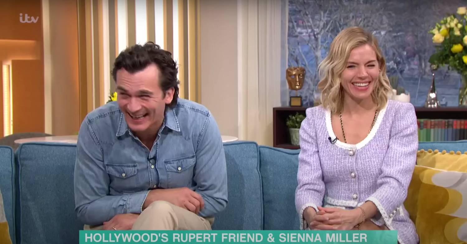 Rupert Friend and Sienna Miller crack up at Josie Gibson on This Morning