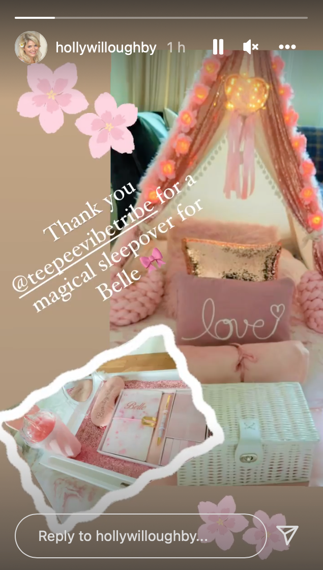 Holly Willoughby's daughter's magical sleepover