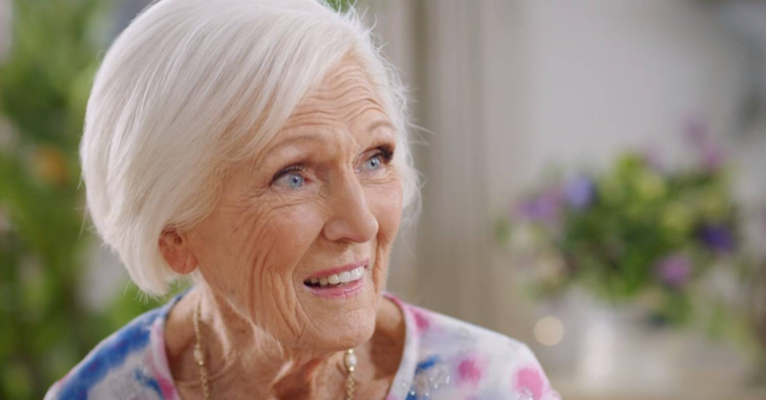Mary Berry speaks to the camera on Fantastic Feasts