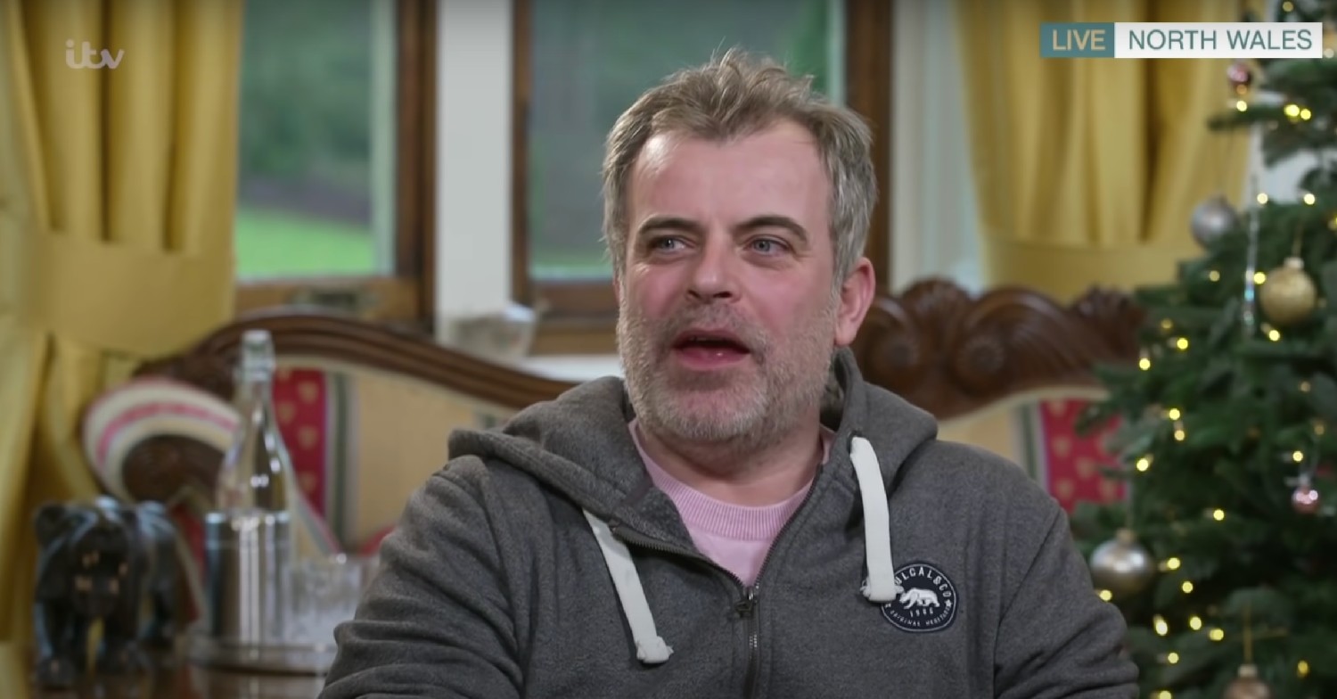 Simon Gregson on This Morning with a beard