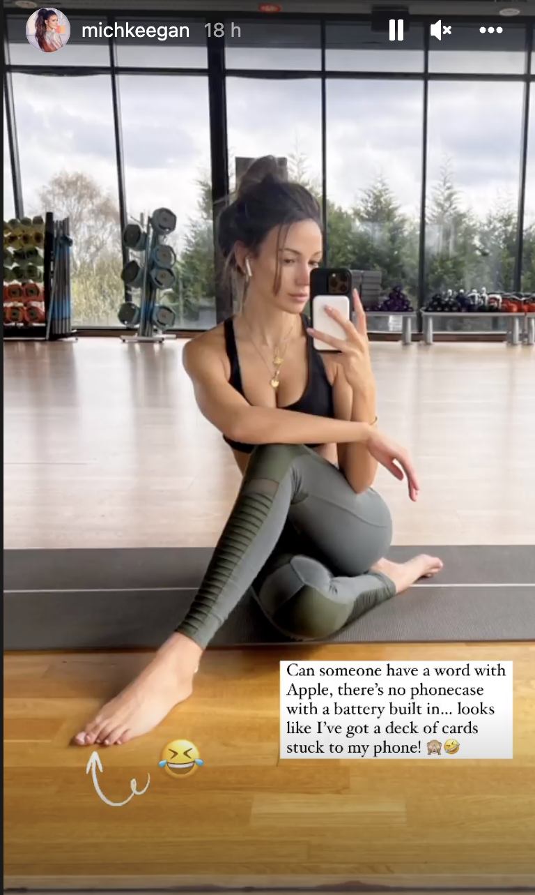 Michelle Keegan poses in her sports bra on Instagram