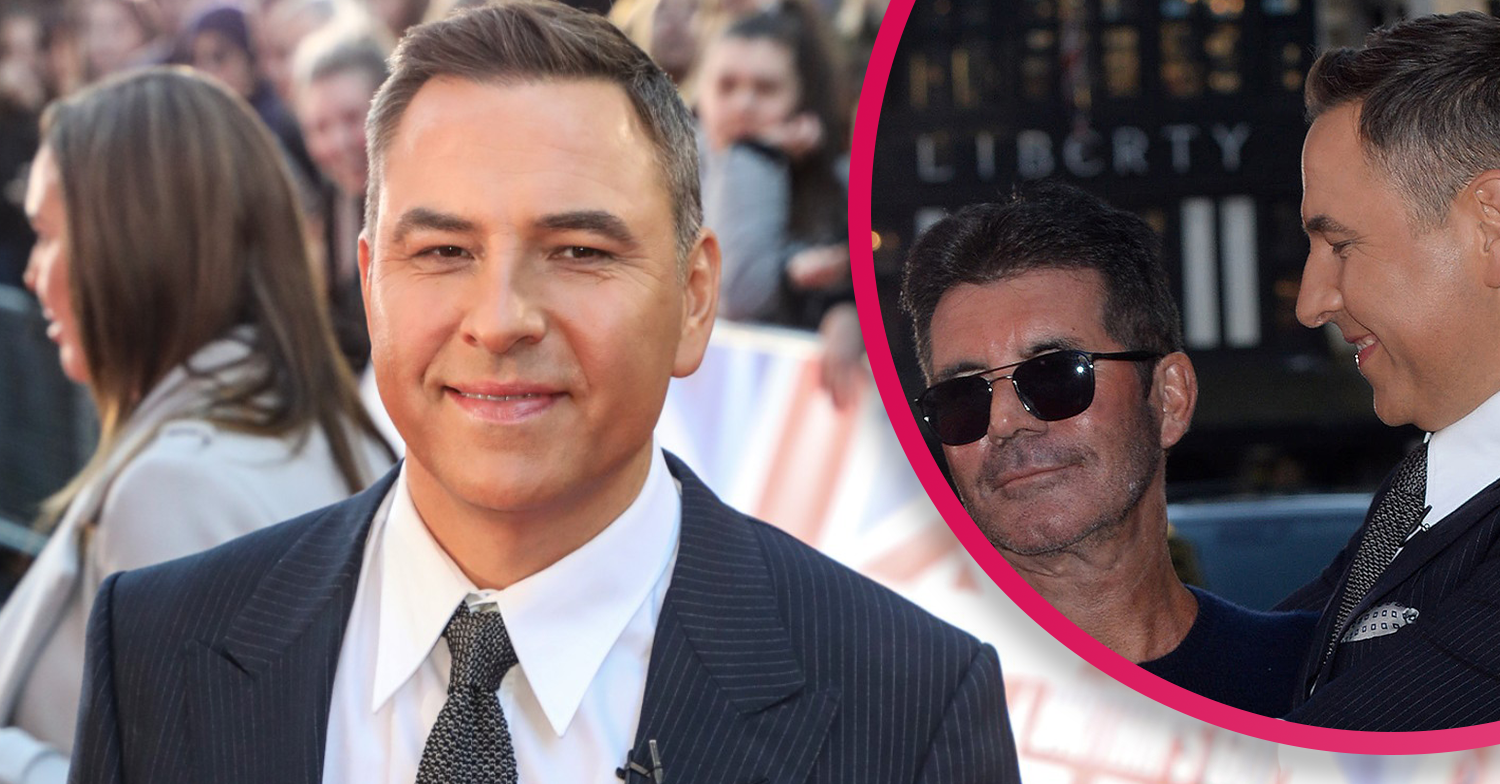 David Walliams smiling with Simon Cowell