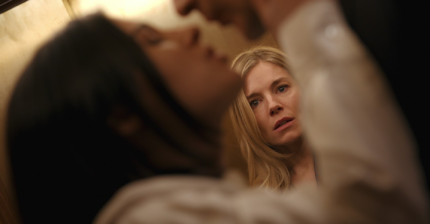 Sienna Miller looking shocked in Anatomy of a Scandal Netflix