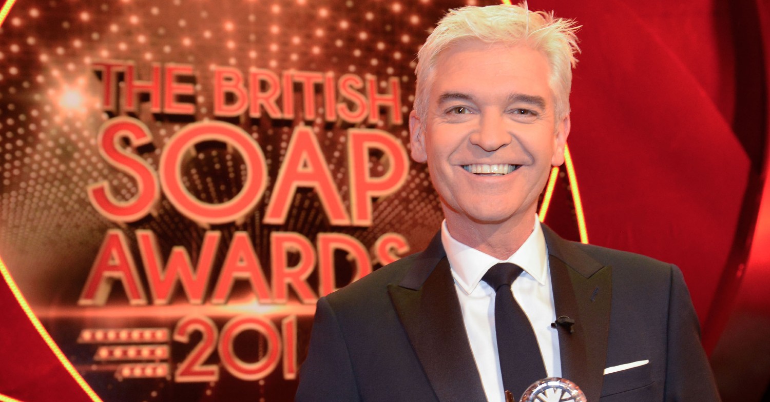 Phillip Schofield posing at the British Soap Awards