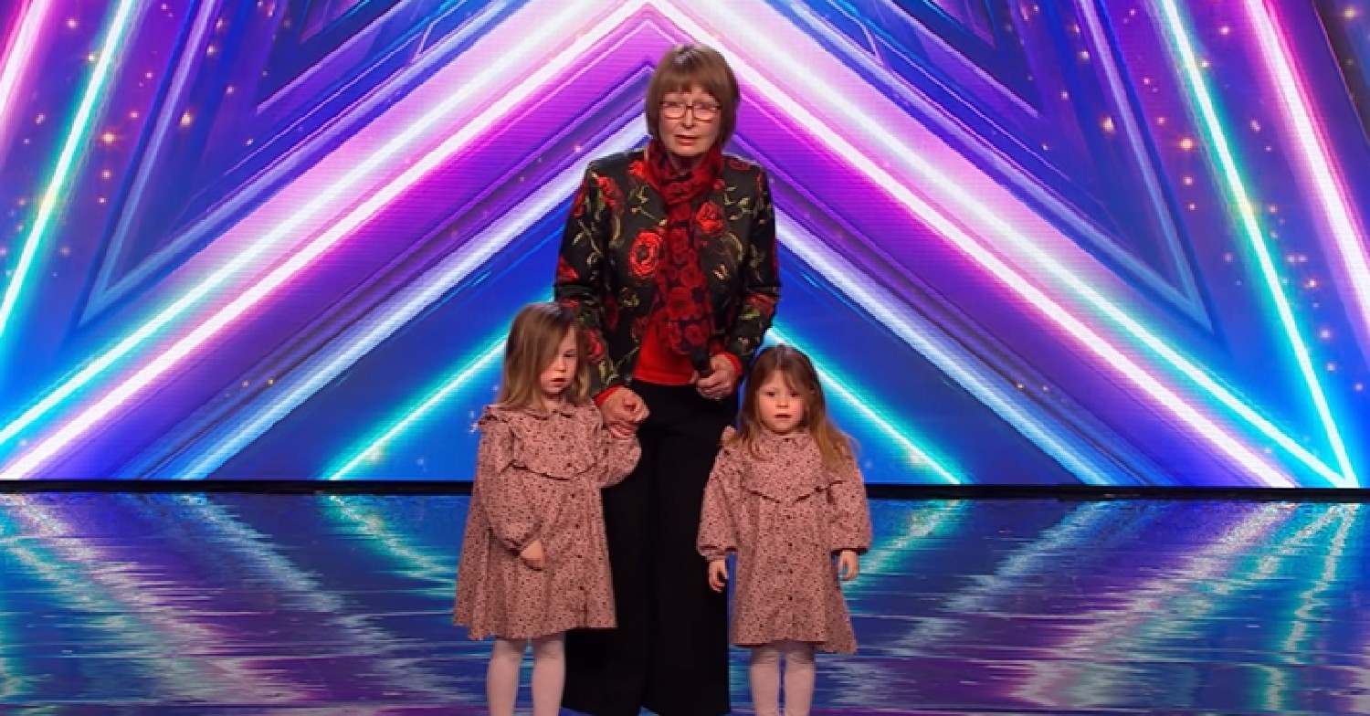 Cali and Savannah, daughters of BGT contestant Nick Edwards, on the show