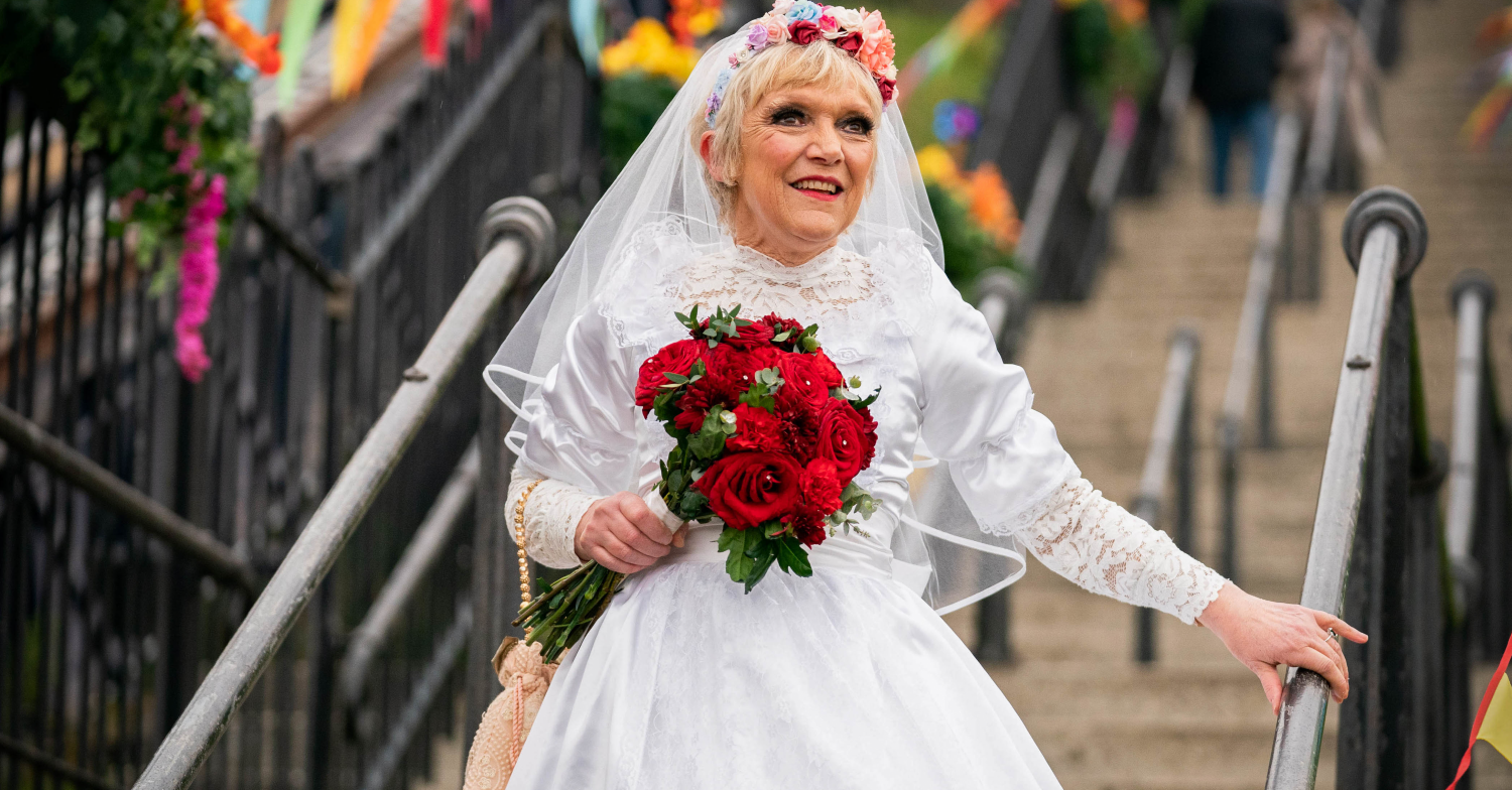 EastEnders Jean in wedding dress Southend