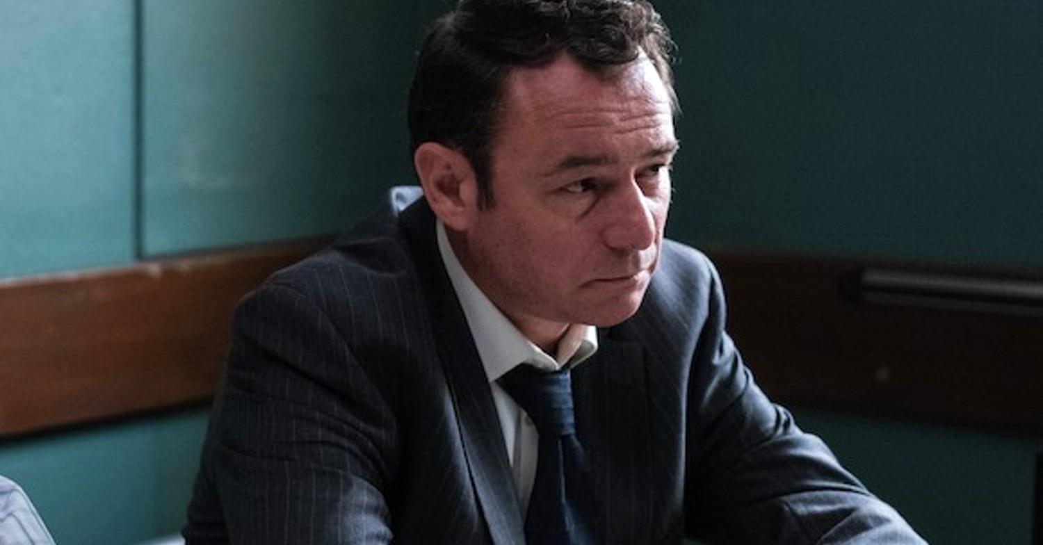 Andrew Lancel looking serious as DS Paul Sampson on The Thief, His Wife and The Canoe