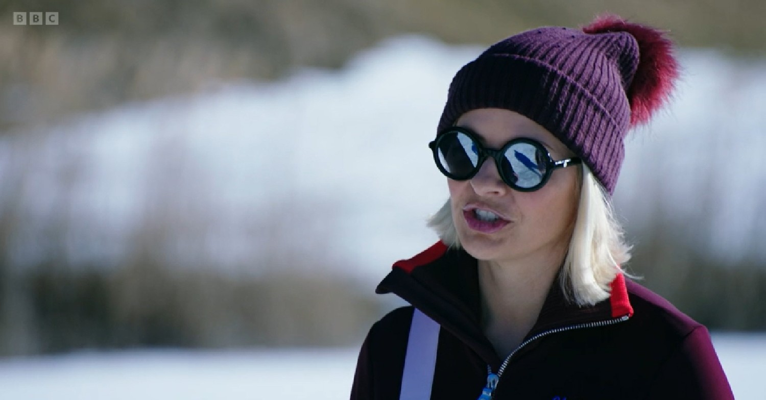 Holly Willoughby talking on BBC Freeze the Fear