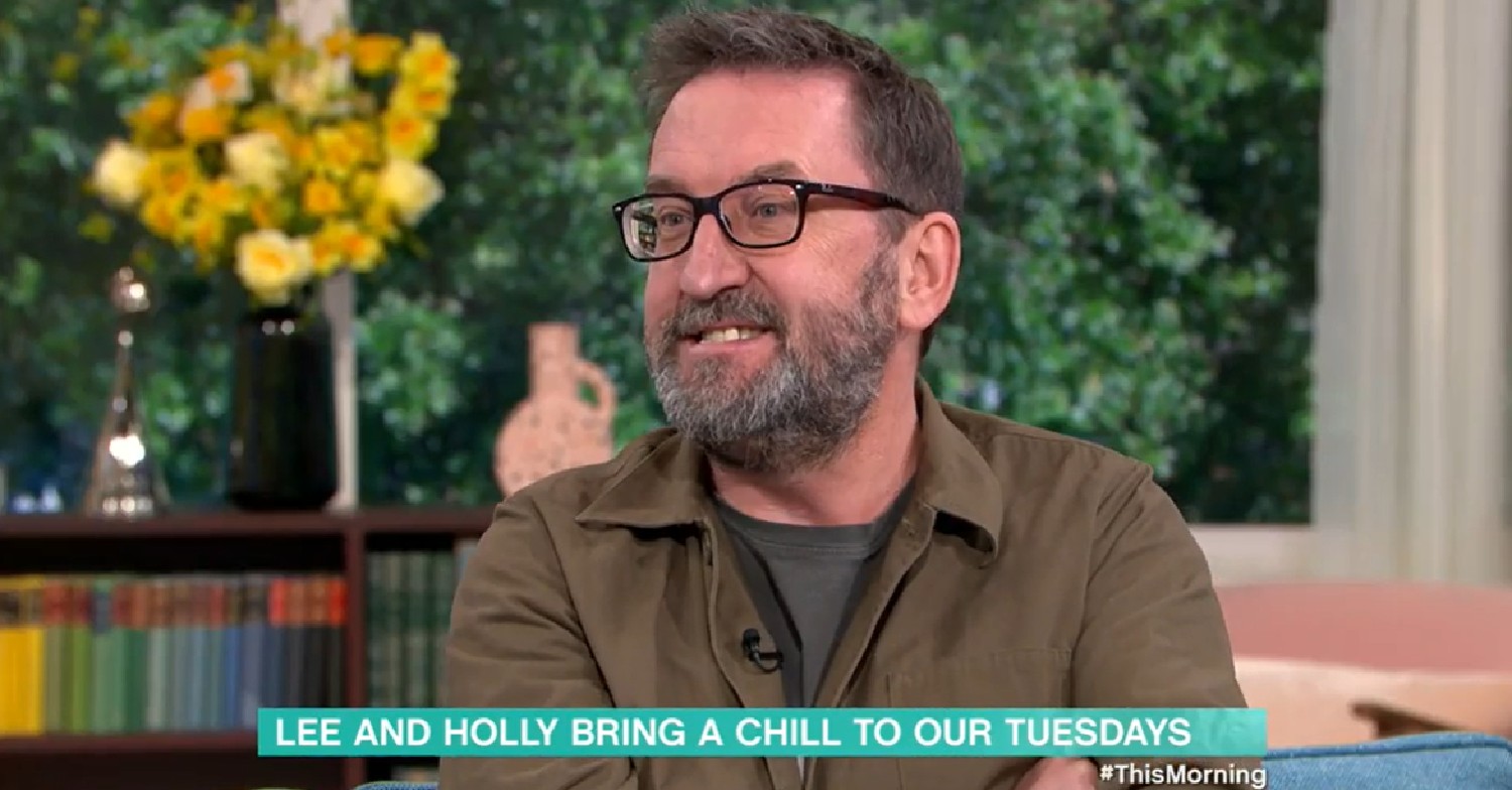 Lee Mack smiling during interview on This Morning April 19, 2022