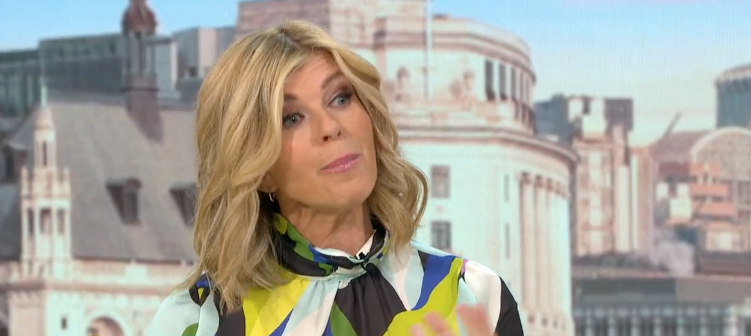 Kate Garraway speaking on GMB