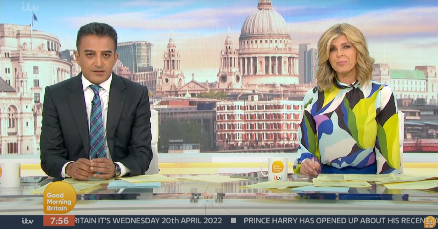 Adil Ray and Kate Garraway on GMB today