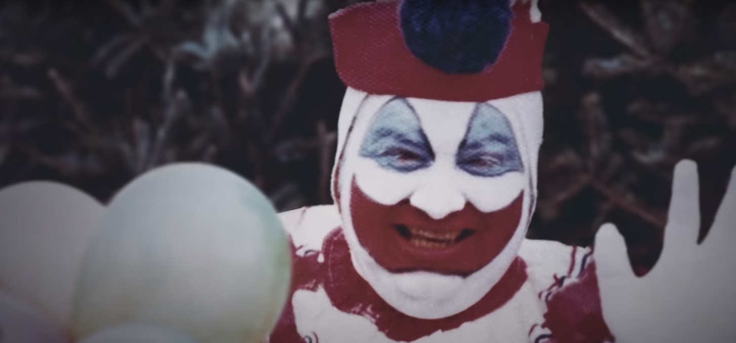 John Wayne Gacy dressed as a clown