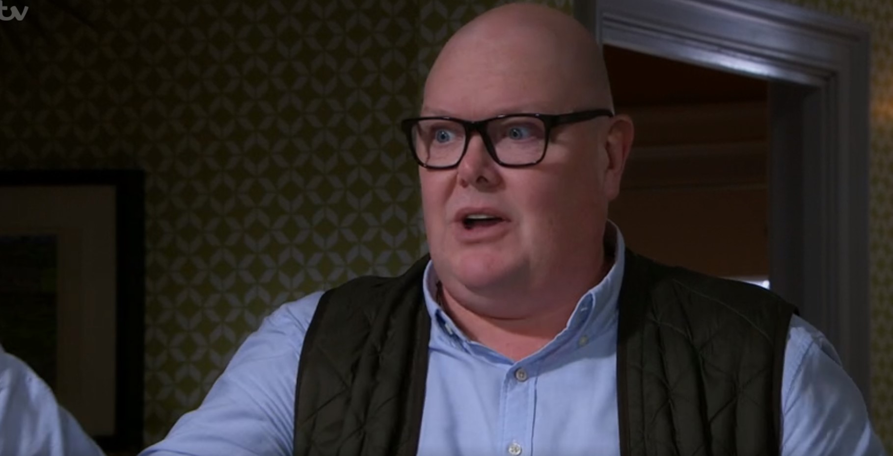 Paddy Dingle looking shocked 