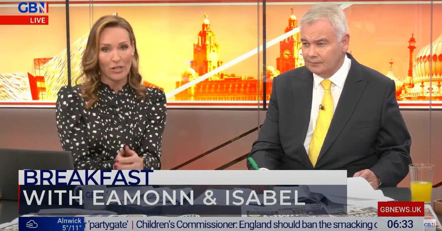 Isabel Webster and Eamonn Holmes on GB News 