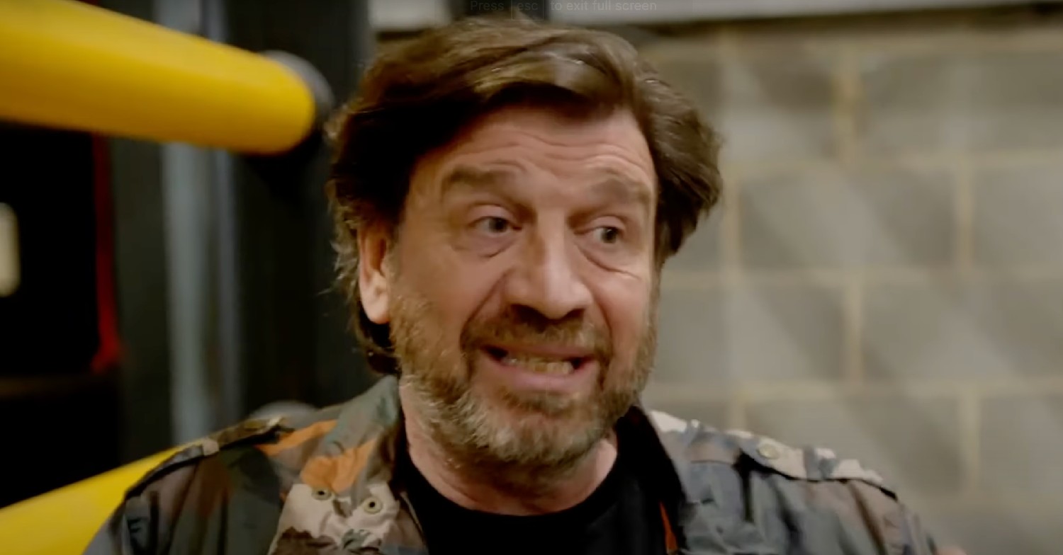 Nick Knowles pulling a face on DIY SOS
