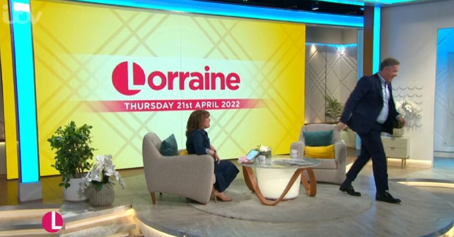 Piers Morgan walks off Lorraine after interview today April 21, 2022