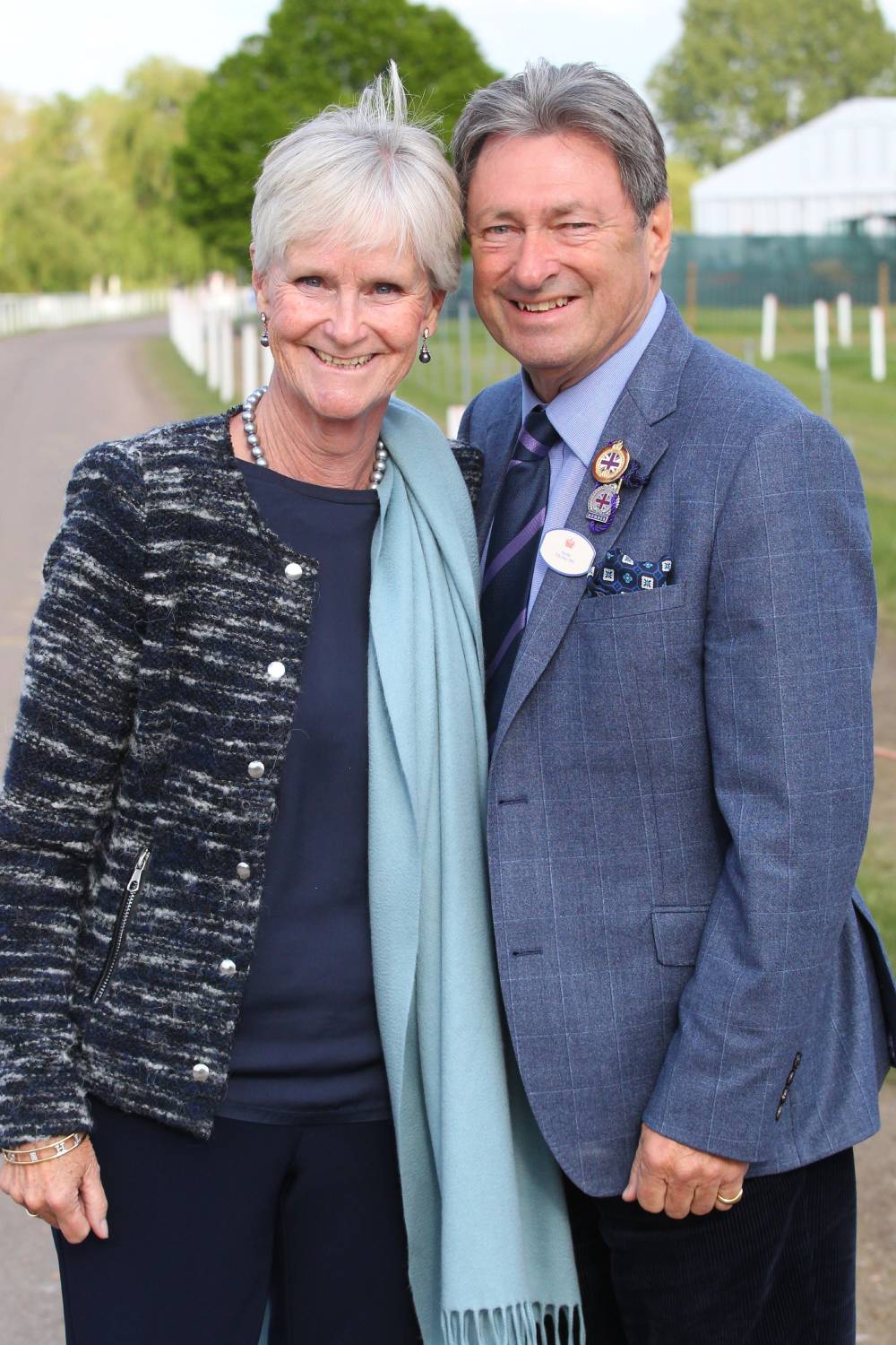 Alan Titchmarsh smiling with wife Alison