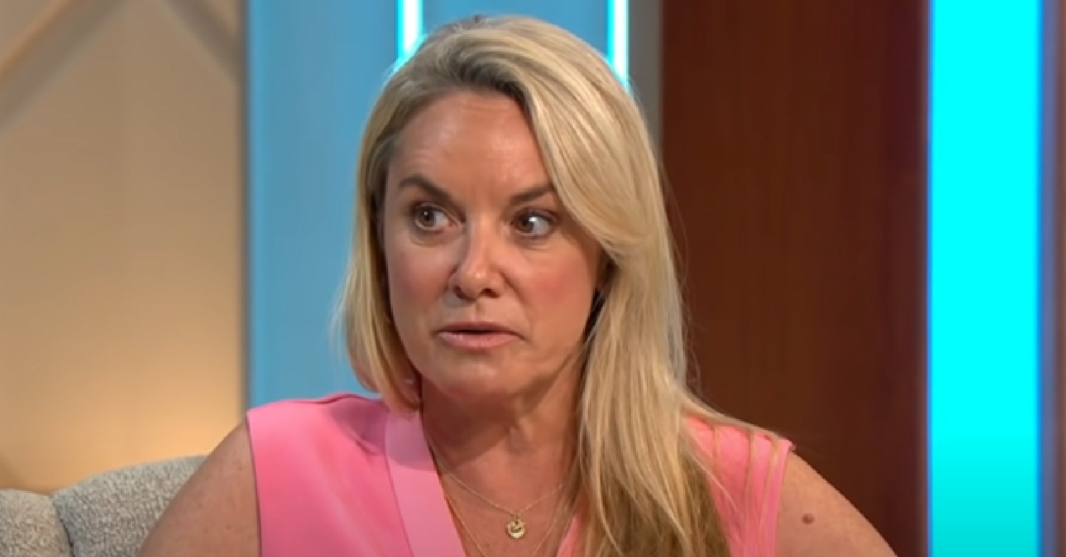 Tamzin Outhwaite speaking on Lorraine 