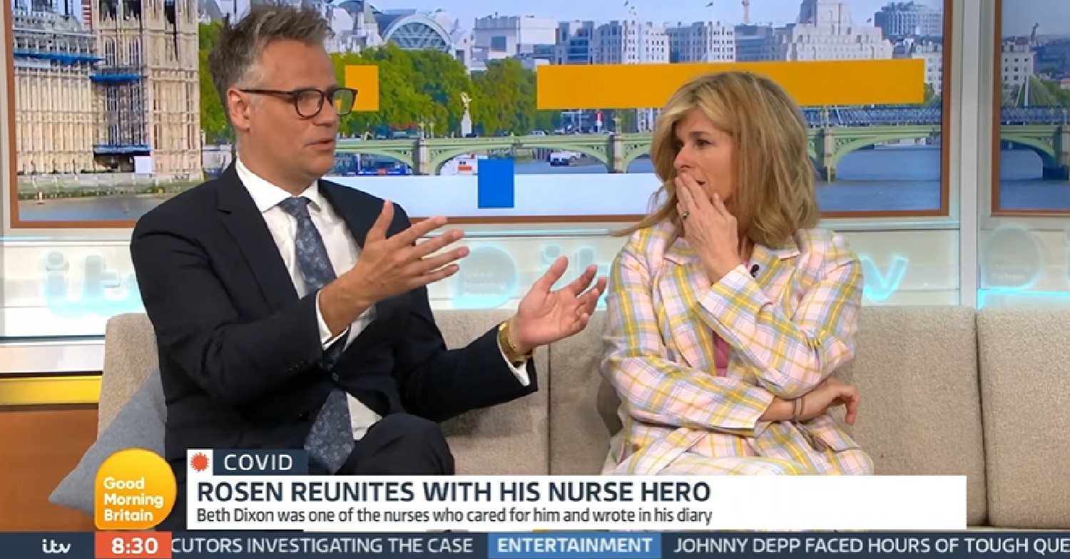 Richard Bacon speaking on GMB alongside Kate Garraway April 22, 2022