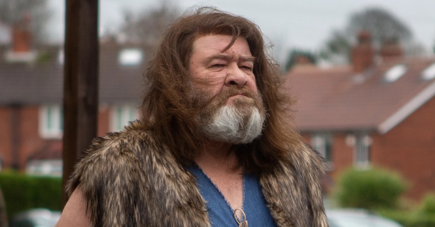 Bear Wolf look stern in Emmerdale