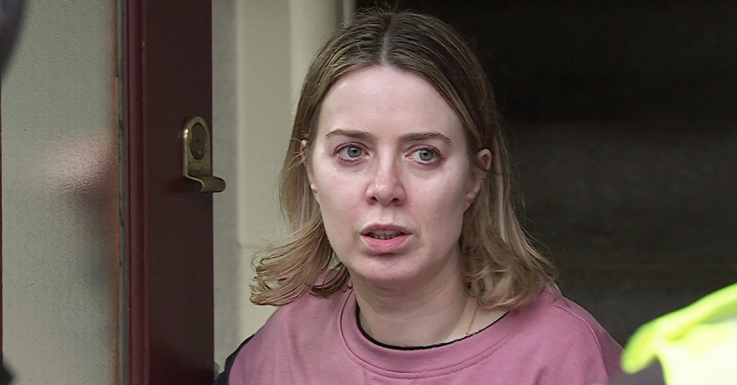 Abi is exhausted in Coronation Street (Credit: ITV)