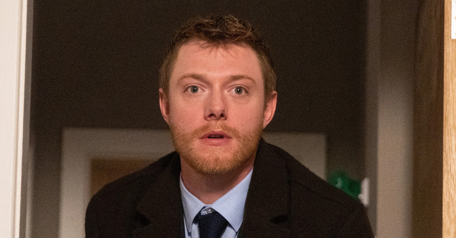 Daniel Osbourne looks stunned on Coronation Street 