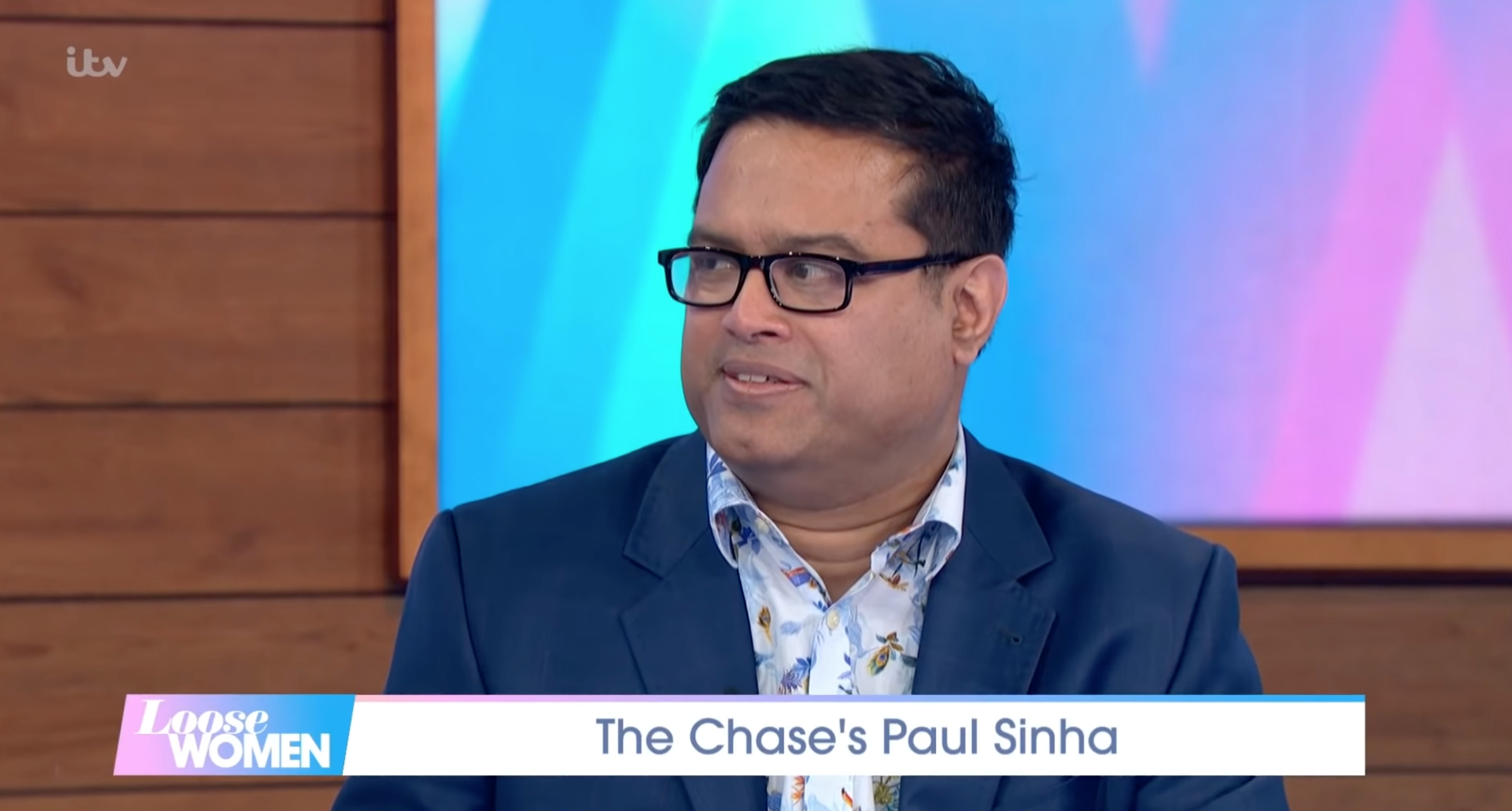 Paul Sinha wearing glasses on Loose Women