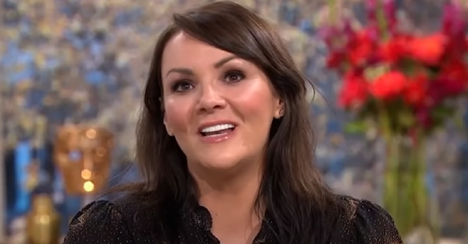 Martine McCutcheon smiling during This Morning interview