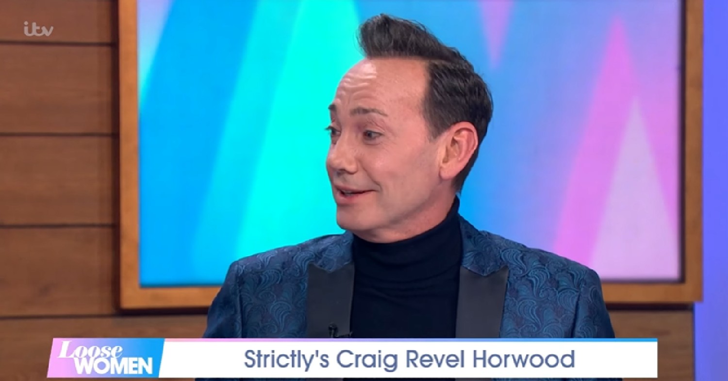 Craig Revel Horwood in blue blazer during appearance on Loose Women April 22, 2022