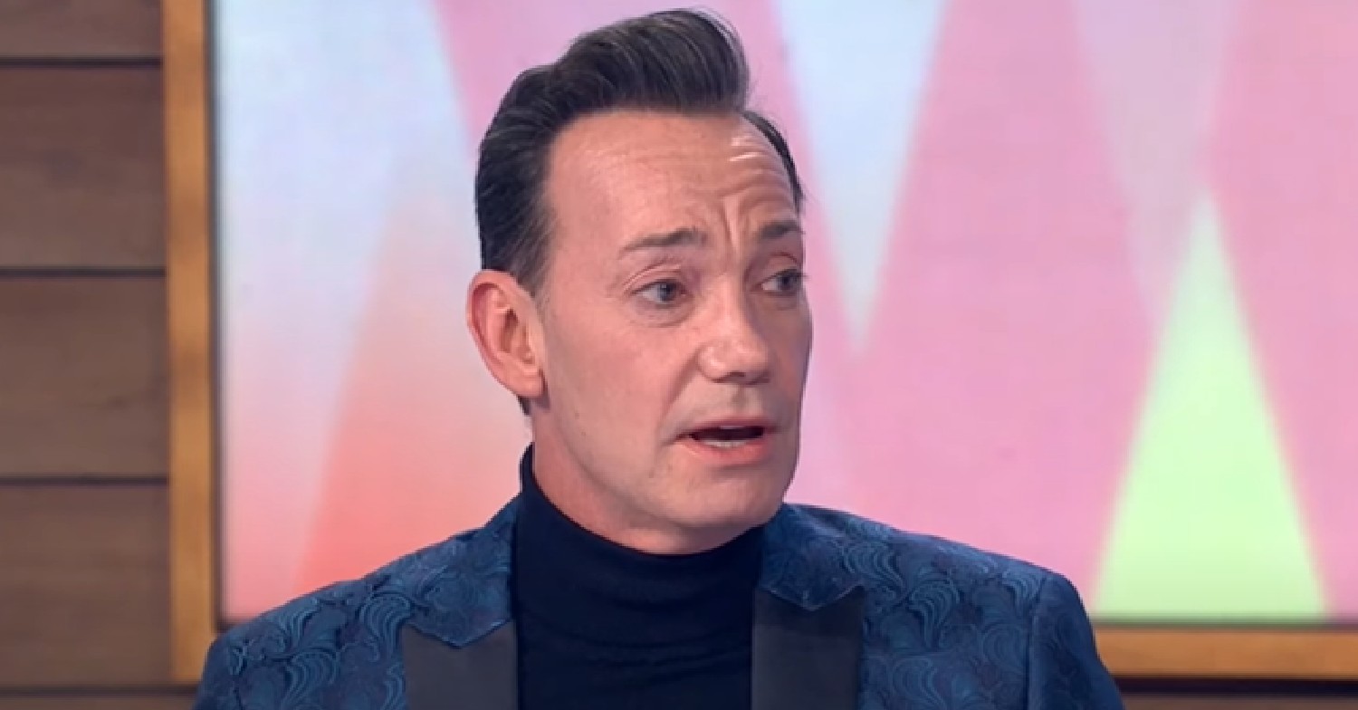 Craig Revel Horwood in blue blazer during appearance on Loose Women April 22, 2022